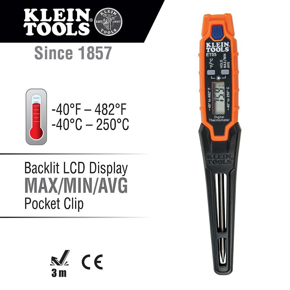 Klein Tools Digital Pocket Thermometer, large image number 2