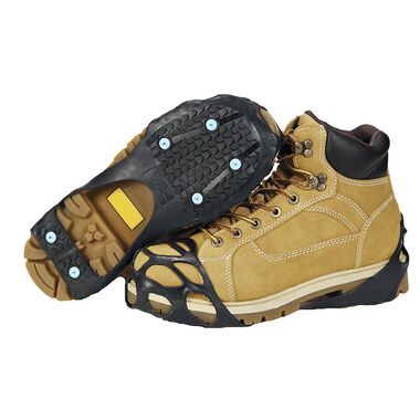 Due North All Purpose Over the Shoe, Slip Resistant Footwear Traction Aid with Grip Carbide Spikes, Bi-Directional Tread