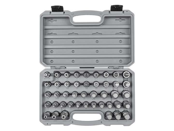 Tekton 1/2 Inch Drive Hex, Torx, TR Triple Square, PH, SL, Bit Socket Set, 44 Piece, large image number 0