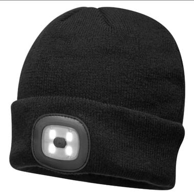 Portwest Black Rechargeable LED Beanie
