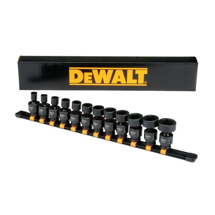DEWALT 12 Piece 3/8 in Drive Impact Universal Socket Set, large image number 1