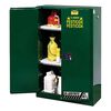 Justrite 60 Gallon Green Steel Self Close Pesticides Safety Cabinet, small image number 1