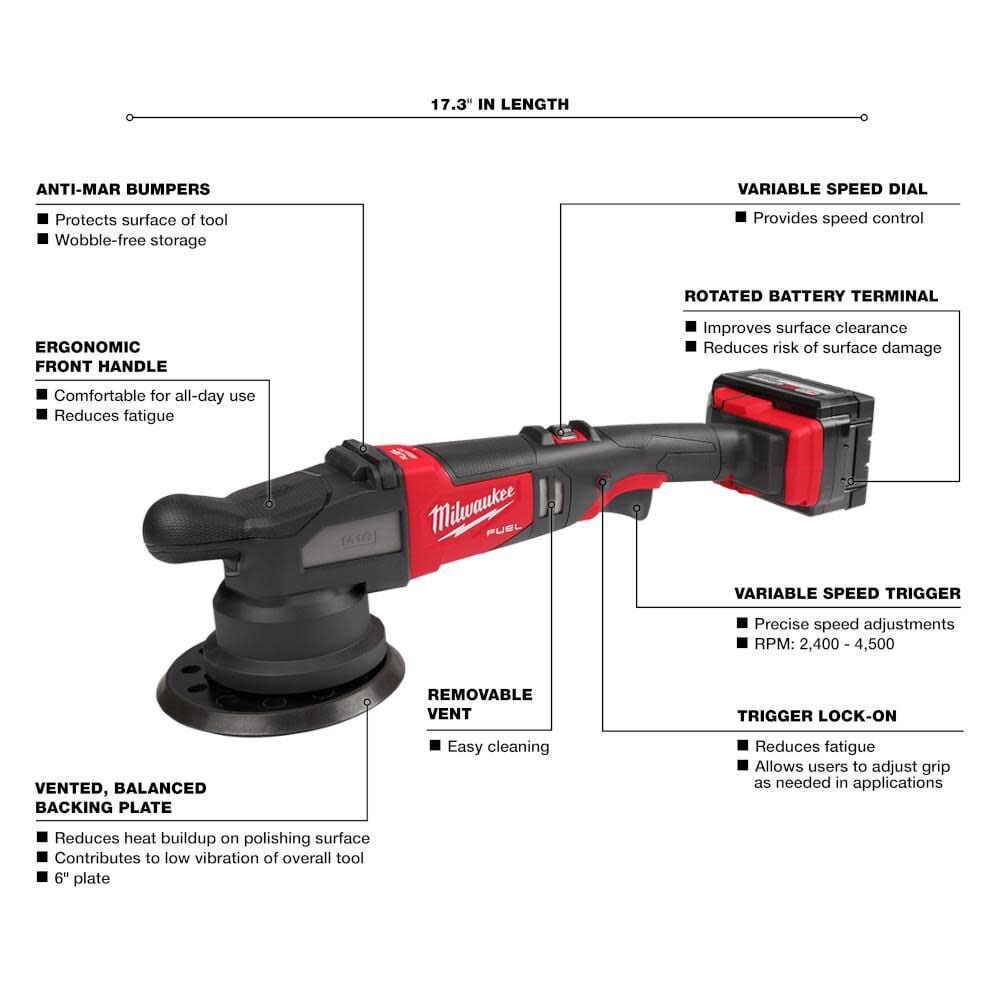 Milwaukee M18 Fuel 21mm Random Orbital Polisher Kit 2685 22hd Simolary simolary.com 8