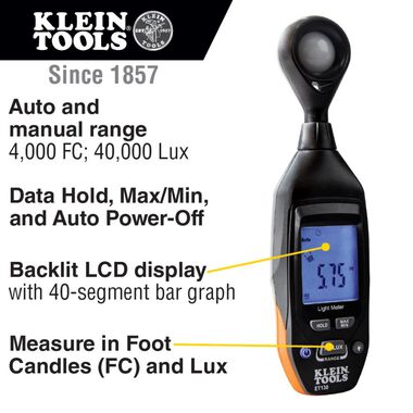 Klein Tools Digital Light Meter, large image number 1