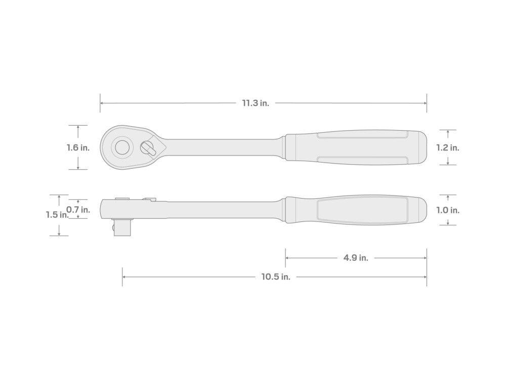 Tekton 1/2 Inch Drive x 10-1/2 Inch Quick-Release Comfort Grip Ratchet, large image number 7