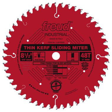 Freud 8-1/2in Thin Kerf Sliding Compound Miter Blade with Perma-SHIELD Coating, large image number 0