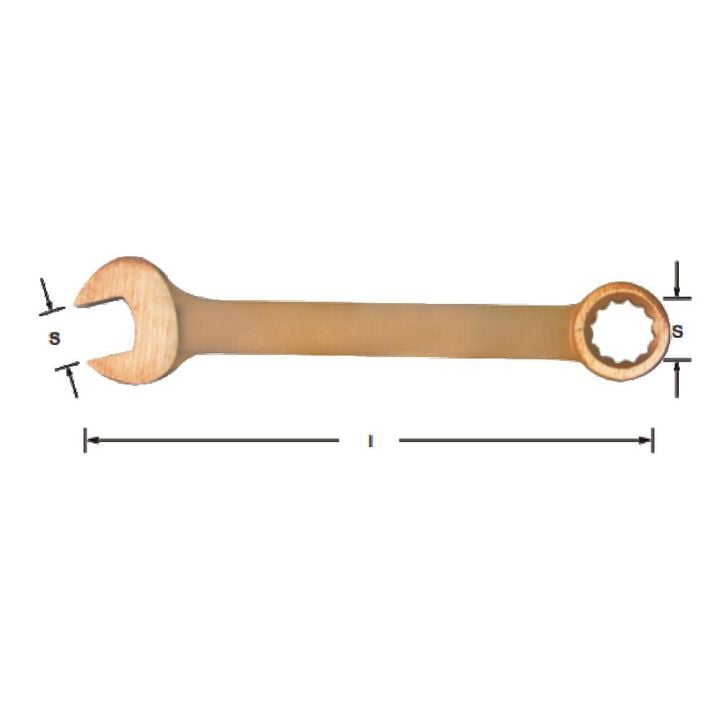 CS Unitec Non-sparking 1-5/16 Inch Combination Wrench, Aluminum Bronze, large image number 1