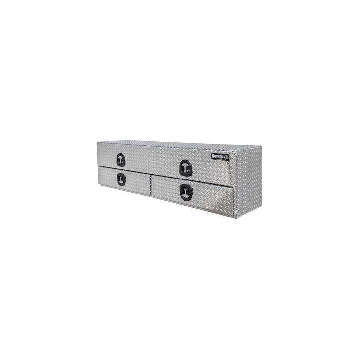 Buyers Products Company 21 x 18 x 72 Inch Diamond Tread Aluminum Heavy-Duty Flatbed Contractor With Lower Drawers, large image number 11