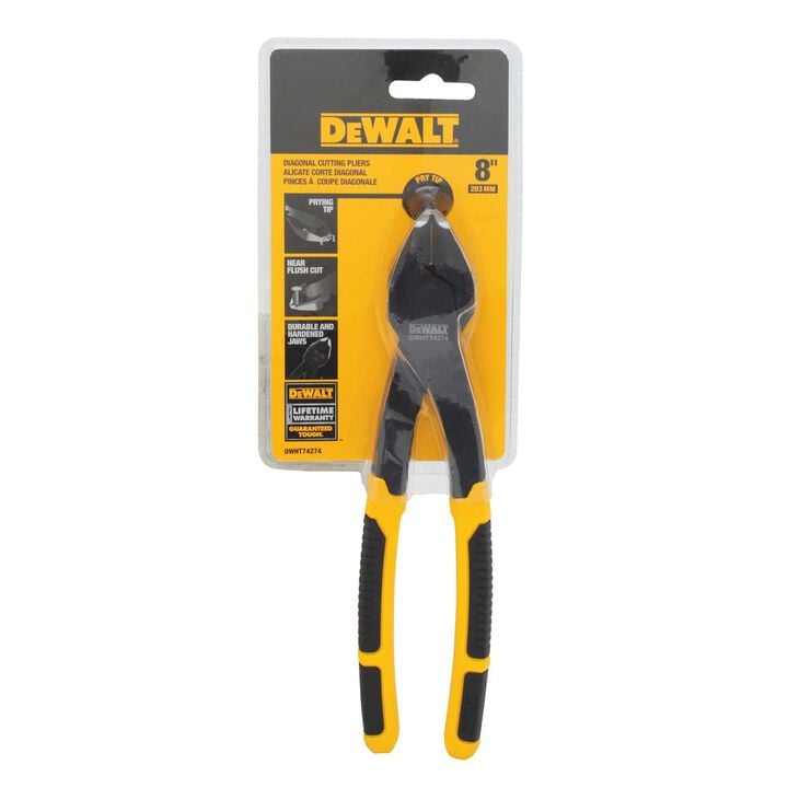 DEWALT 8 Inch Diagonal Pliers with Prying Tip, large image number 3