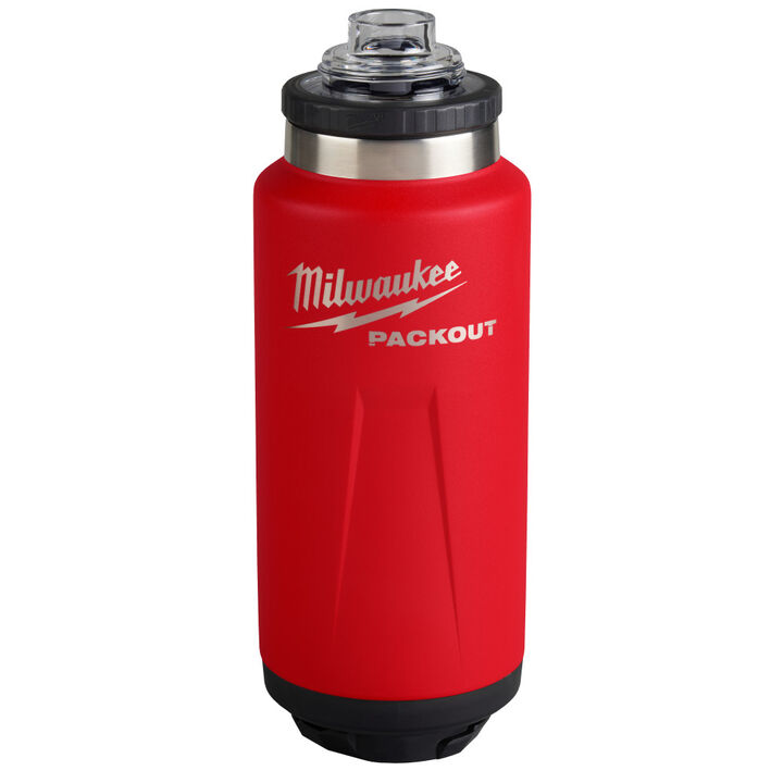 Milwaukee PACKOUT 36oz Insulated Bottle with Chug Lid Red, large image number 8