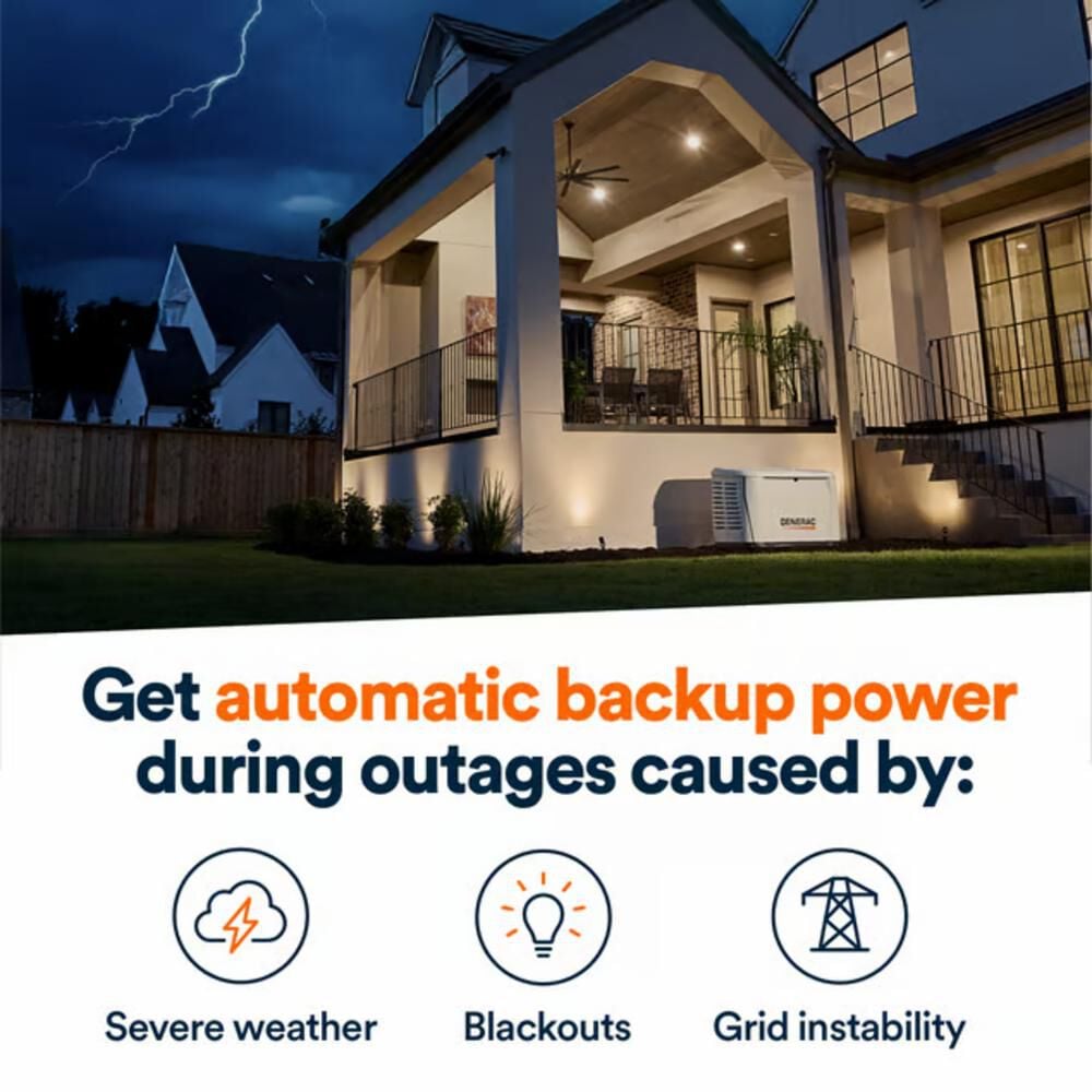 Generac 20kW 208V Dual Fuel 50 State 3 Phase Air Cooled Home Standby Generator, large image number 2