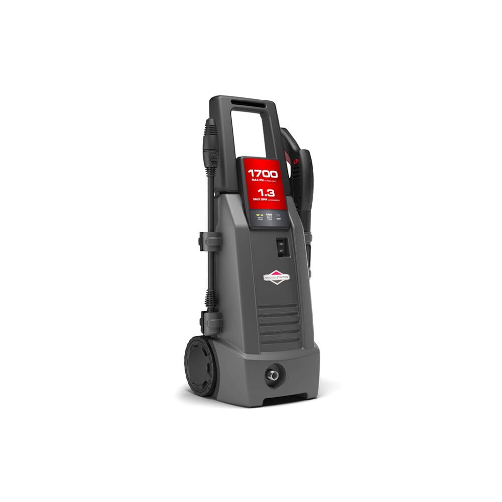 Briggs and Stratton 1700 PSI 1.3 GPM Electric Powered Cold Water Pressure Washer with 3 Spray Tips – 020654A