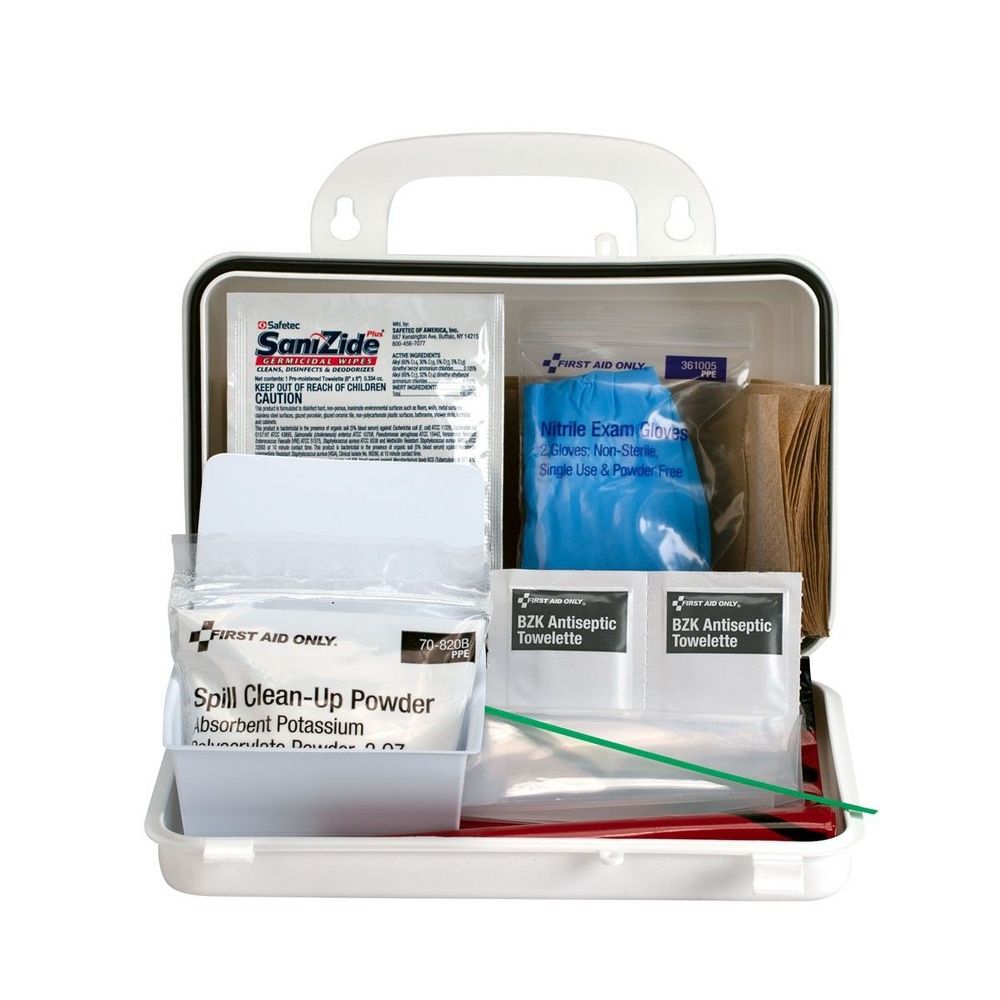First Aid Only BBP Spill Clean Up Kit 20pc Plastic Case, large image number 2