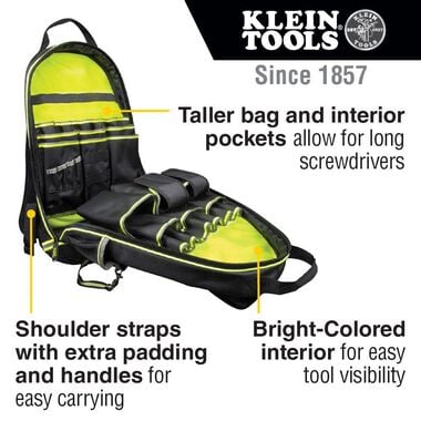 Klein Tools Tradesman Pro High Visibility Backpack, large image number 1