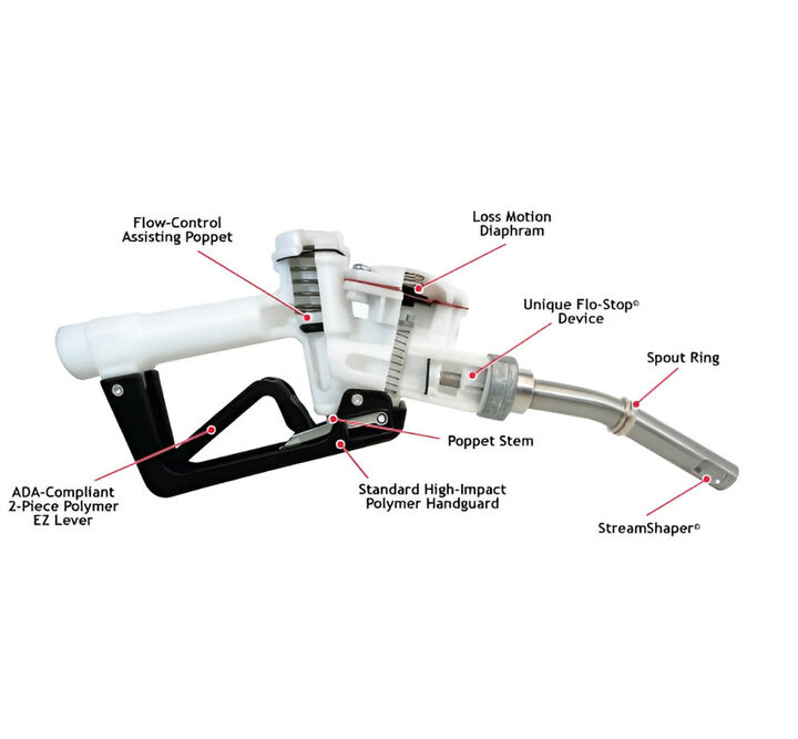 Husky Blue 1 Inch DEF Automatic Shut-Off Nozzle, large image number 2