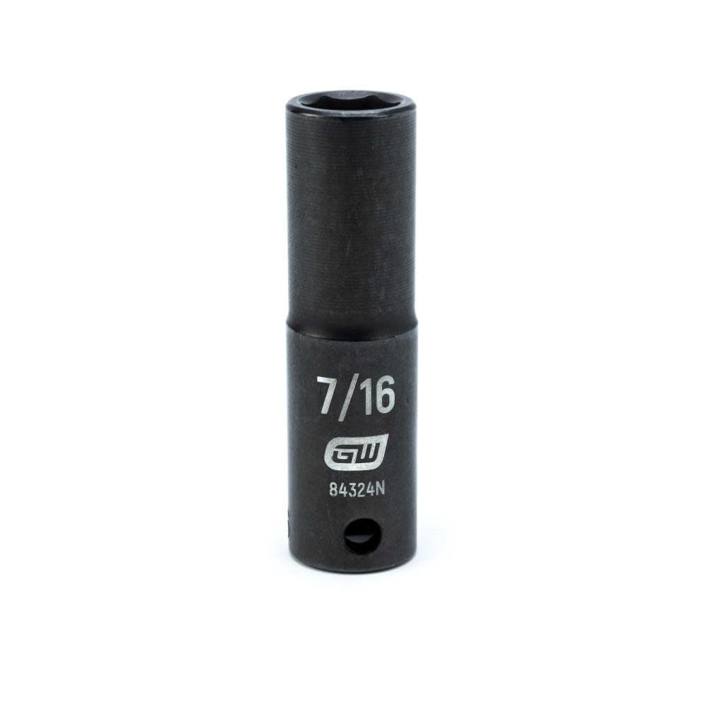 GEARWRENCH 3/8 In. Drive 6 Point Deep Impact SAE Socket 7/16 In., large image number 1