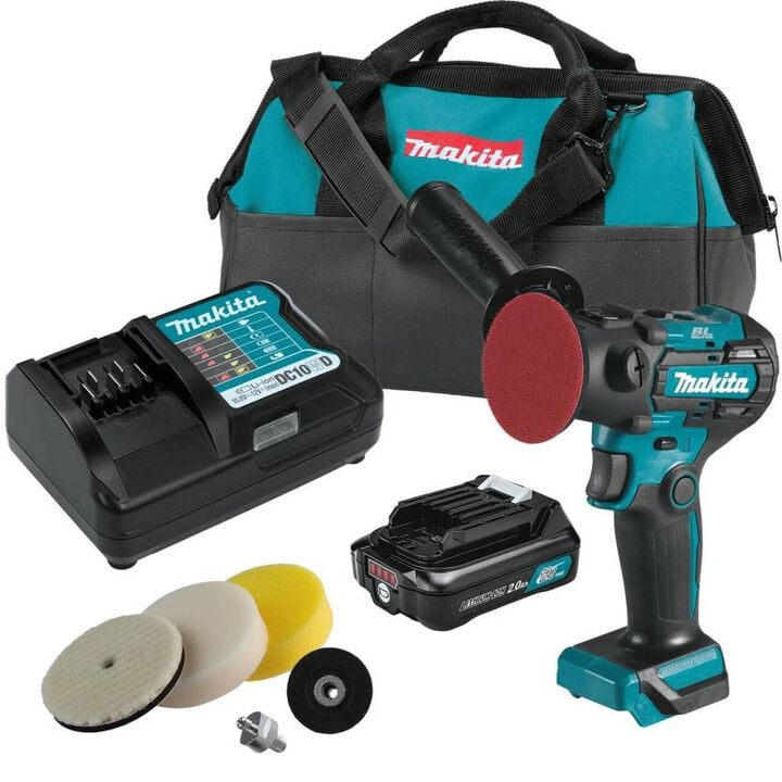 Makita 12V max CXT 3in Polisher 2in Sander Lithium Ion Brushless Kit