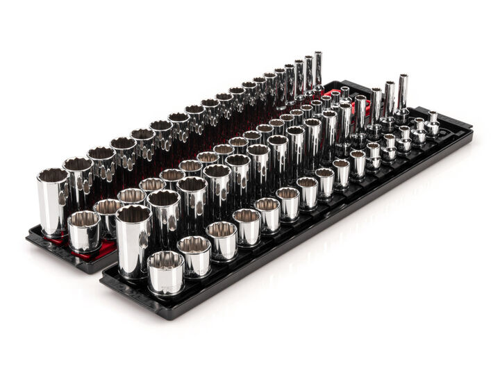 Tekton 3/8 Inch 12 Point Socket Set, 68 Pieces (1/4-1 Inch, 6-24 mm), large image number 0
