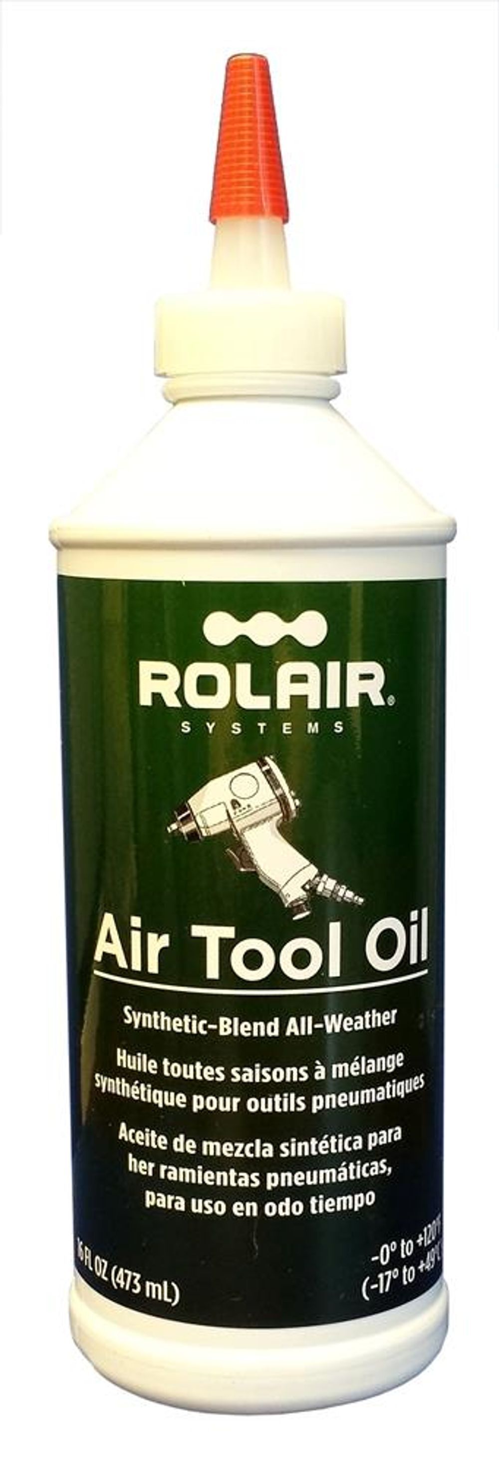 Rolair 16 oz. (Bottle) Synthetic All-Weather Air Tool Oil - OILTOOL16