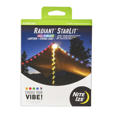Nite Ize Radiant StarLit Rechargeable Lantern + String Light Disc-O Select