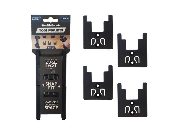 Stealthmounts Tool Mounts for Bosch 18v 4pk Black