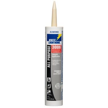 White Lightning 3006 All Purpose Adhesive Caulk Almond 10 fl. oz.