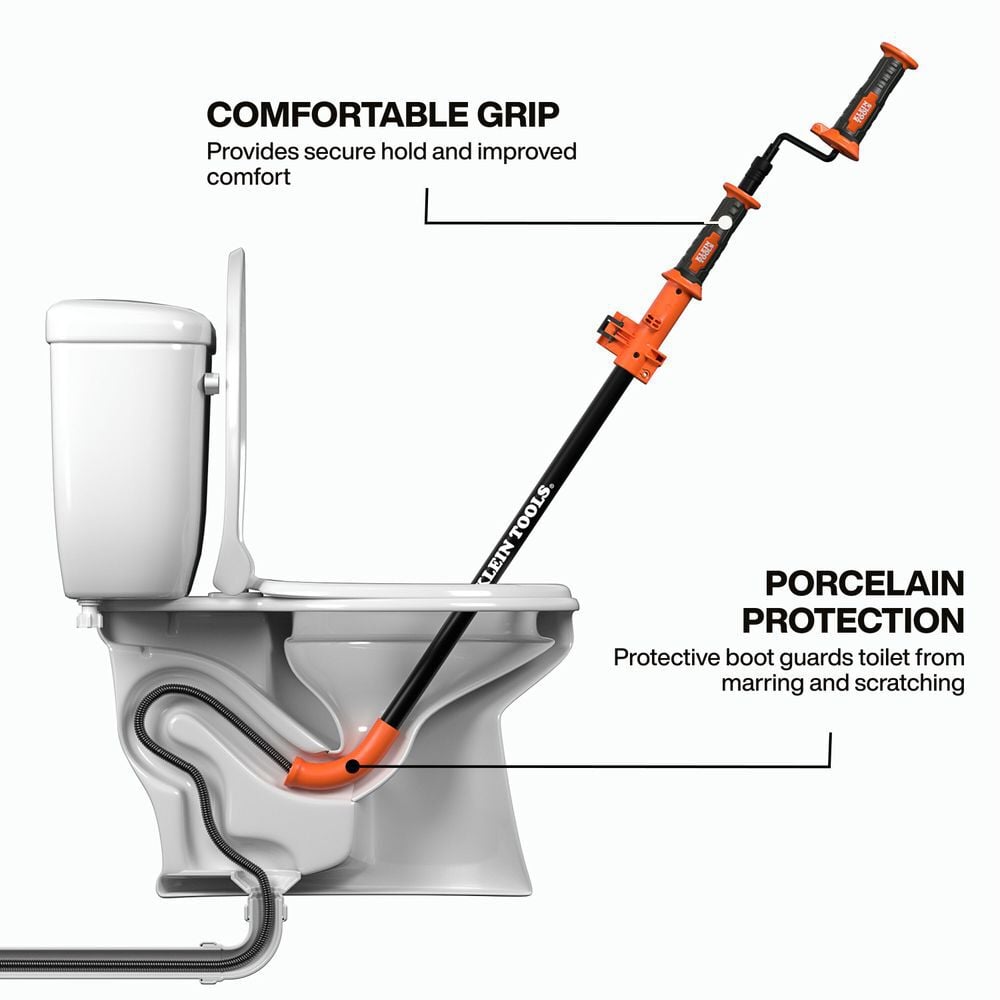 Klein Tools 6 Foot Steel Toilet Auger, large image number 6