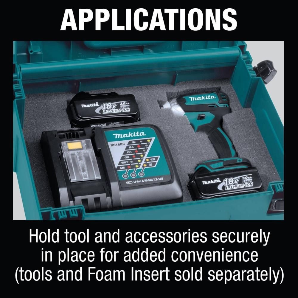 Makita 8-1/2 in. x 15-1/2 in. x 11-5/8 in. Large Interlocking Case, large image number 6