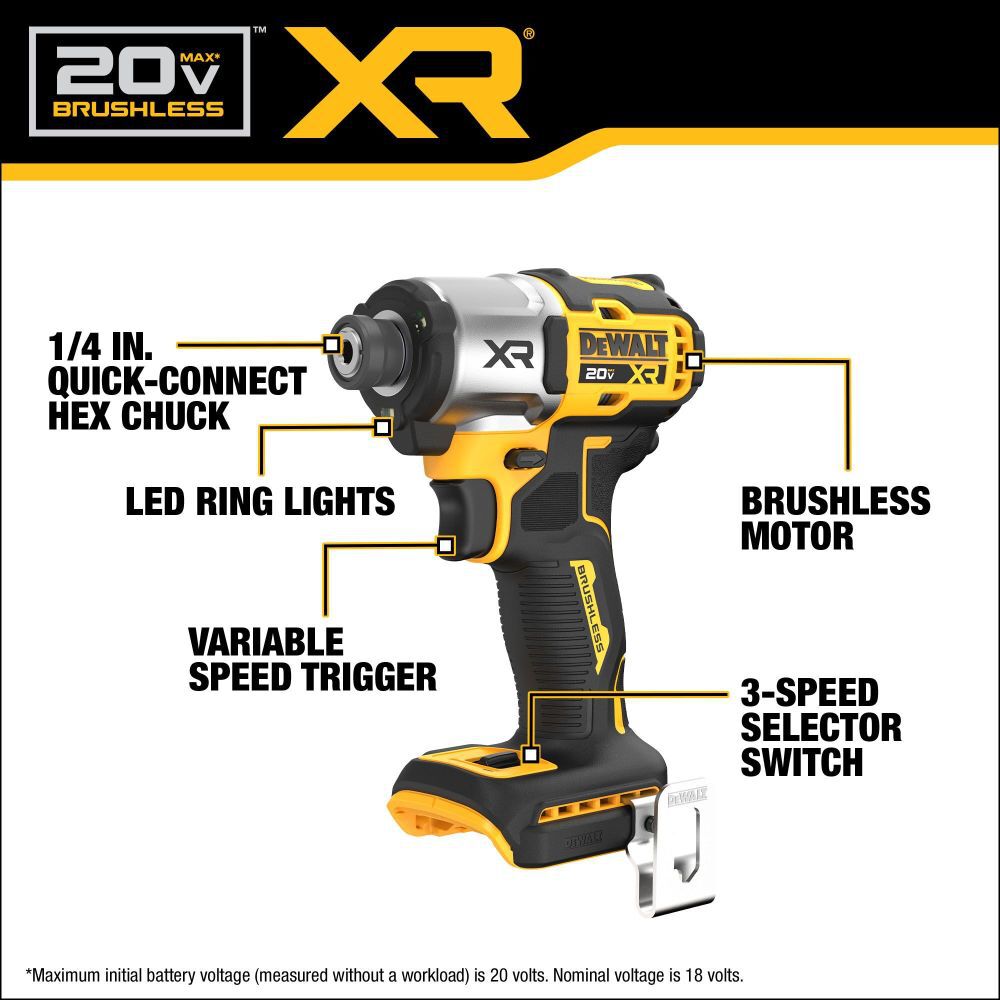 DEWALT 20V MAX XR 2-Tool Combo Kit with POWERPACK, large image number 4