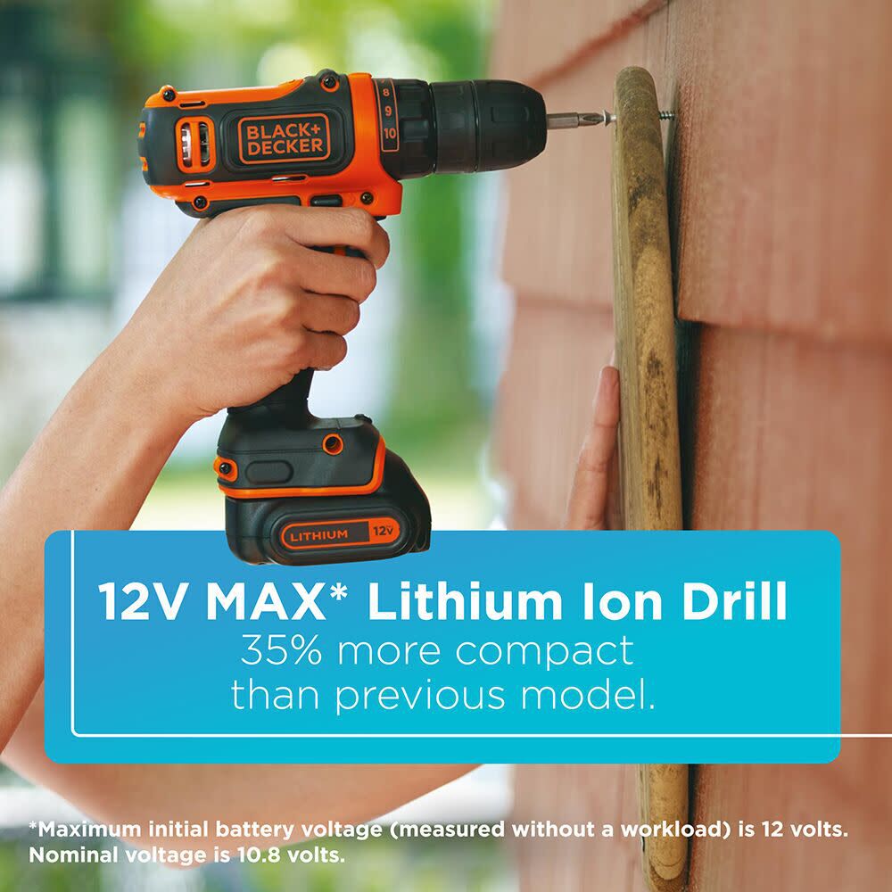 Black and decker 12v max cordless drill hot sale