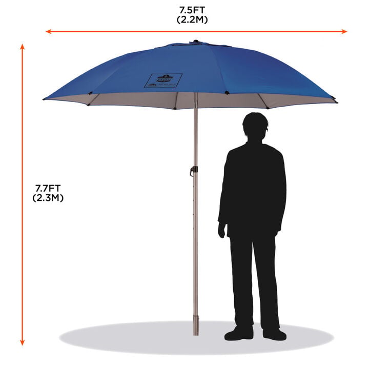 Ergodyne Lightweight Work Umbrella Blue, large image number 1