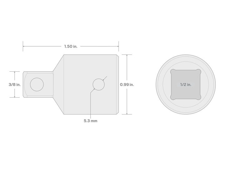 Tekton 1/2 Inch Drive F x 3/8 Inch M Impact Reducer, large image number 3