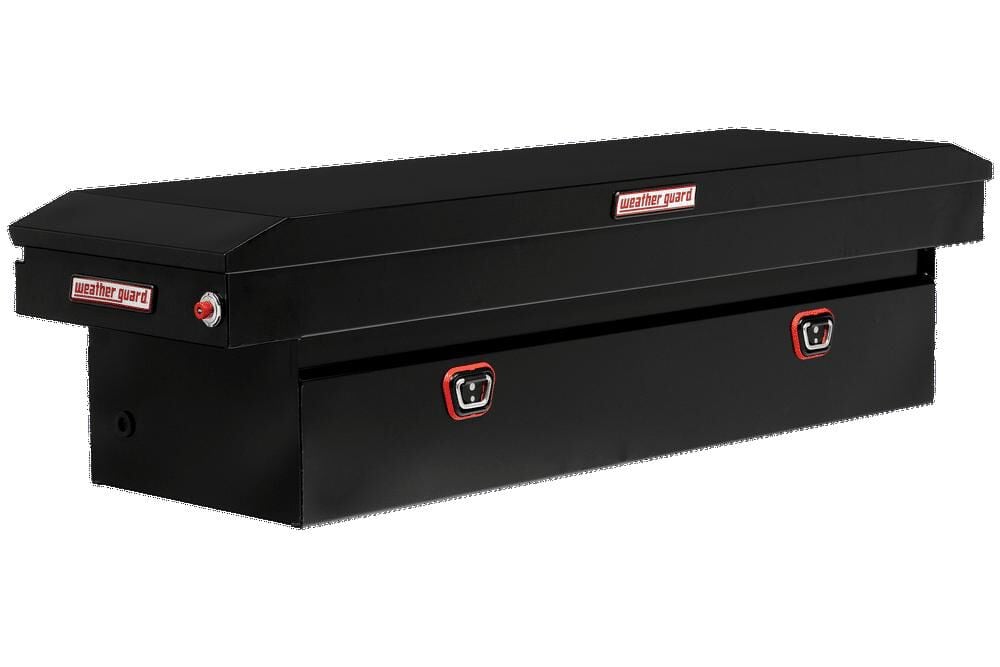 Weather Guard Saddle Truck Tool Box Steel Standard Gloss Black, large image number 1