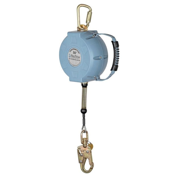 Falltech Contractor C Single Leg SRL with 50' Cable & Carabiner, large image number 1