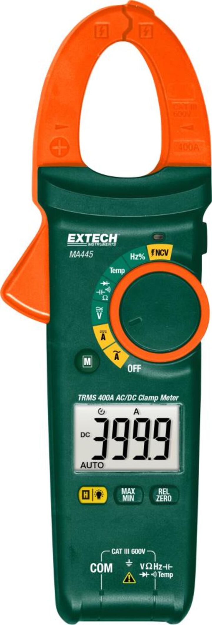 Extech 400 A TRMS AC/DC Clamp Meter + NCV