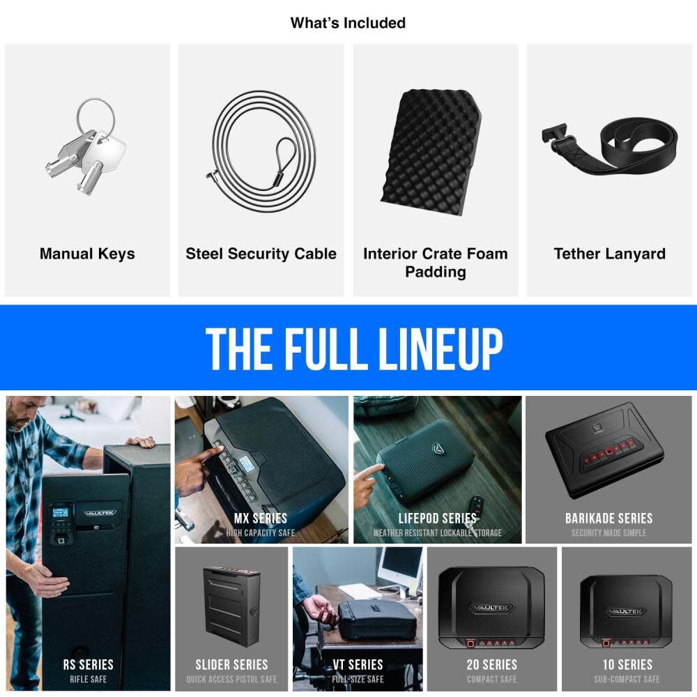 Vaultek Safe LifePod Electronic Keypad Weather Resistant Lock Box in