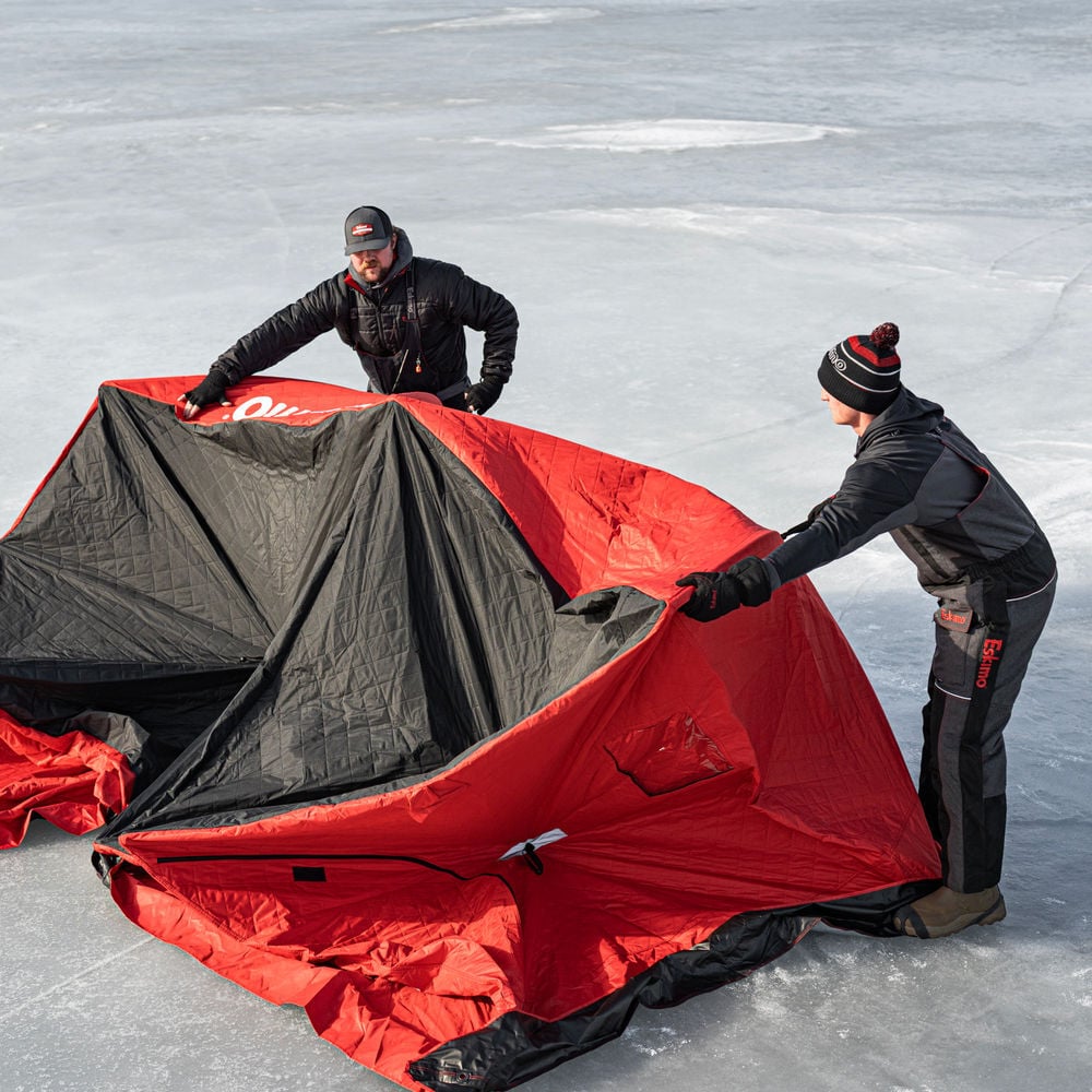 Eskimo QuickFish 6HD, Pop-Up Portable Shelter, No-Trip Door, Red/Black, Six Person, large image number 6