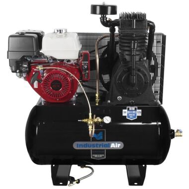 Industrial Air Compressor 13 HP Honda Powered Two Stage Truck Mount with Electric Start