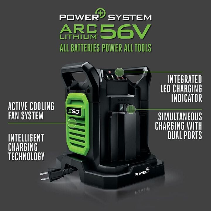 EGO Power+ Two 56V 2.5Ah ARC Lithium Battery and Dual Port Charger Starter Kit, large image number 4