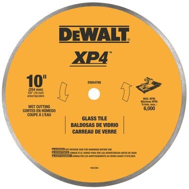 DEWALT 10-in Continuous Rim Glass Tile Blade, large image number 0