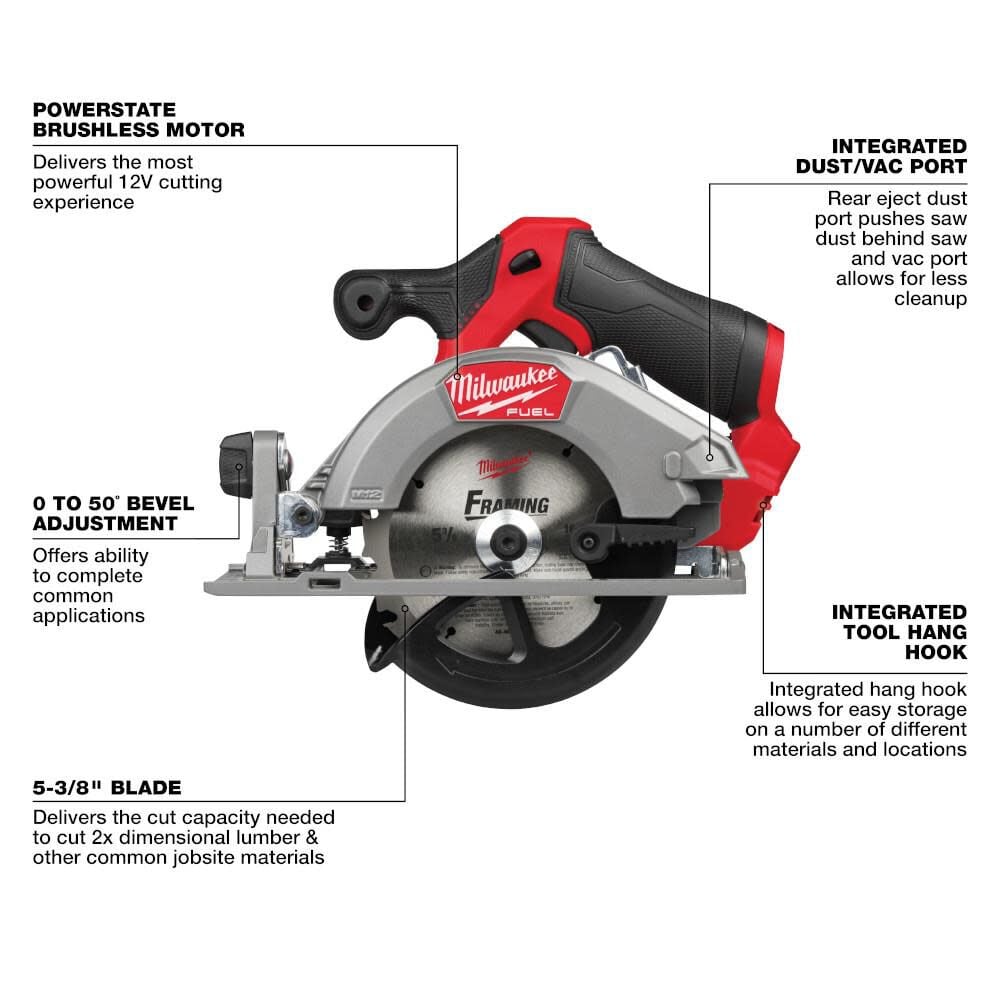 Milwaukee M12 Fuel 5 3 8 Inch Circular Saw Bare Tool 2521 20 Simolary simolary.com 7