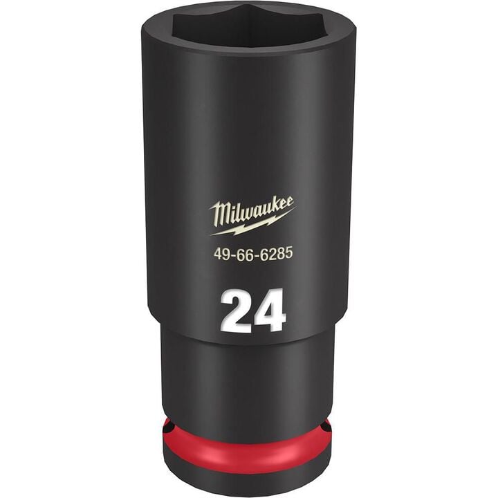 Milwaukee SHOCKWAVE Impact Duty Socket 1/2in Drive 24MM Deep 6 Point, large image number 0