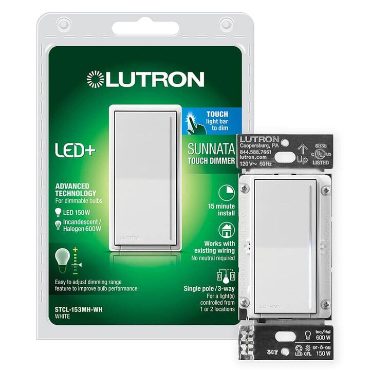 Lutron Sunnata LED+ 120V 150W 1.25A 1P 3-Way Dimmer Switch, large image number 1