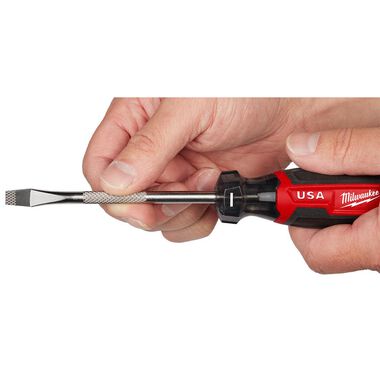 Milwaukee 1/4inch Slotted 4inch Cushion Grip Screwdriver (USA), large image number 6