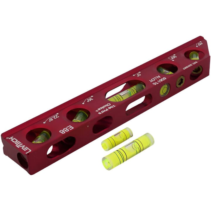 LevTech Electrician's E88 8-1/4 Inch Red Torpedo Level, large image number 2