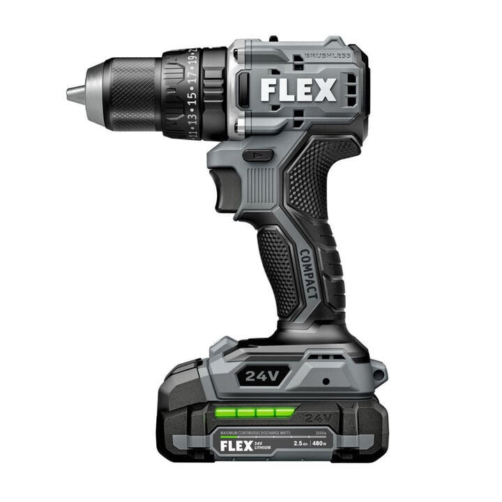 FLEX 24V Cordless 1/2 Inch 2 Speed Compact Hammer Drill Kit, large image number 5