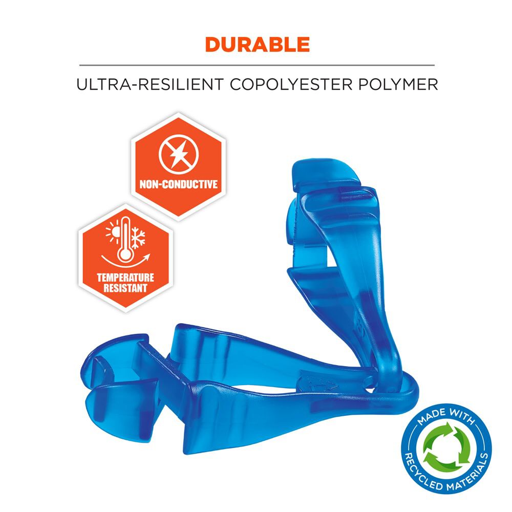 Ergodyne Squids 3400-ECO Recycled Glove Clip Holder with Dual Clips, Blue, large image number 5