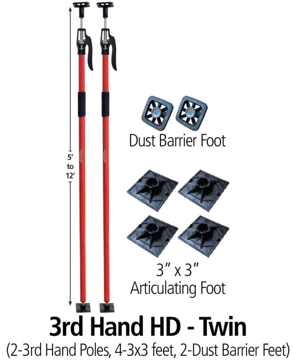 Fastcap 3rd Hand HD Support System 2 Pack Heavy-Duty Support Poles & Dust Barrier Kit, large image number 2