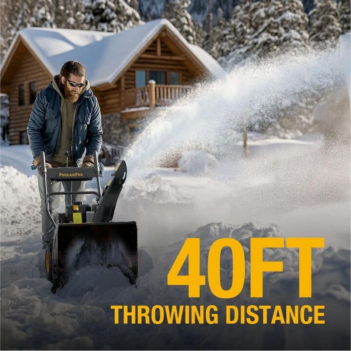 Poulan Pro 24 Inch 212 cc Self Propelled Two Stage Gas Snow Blower, large image number 6