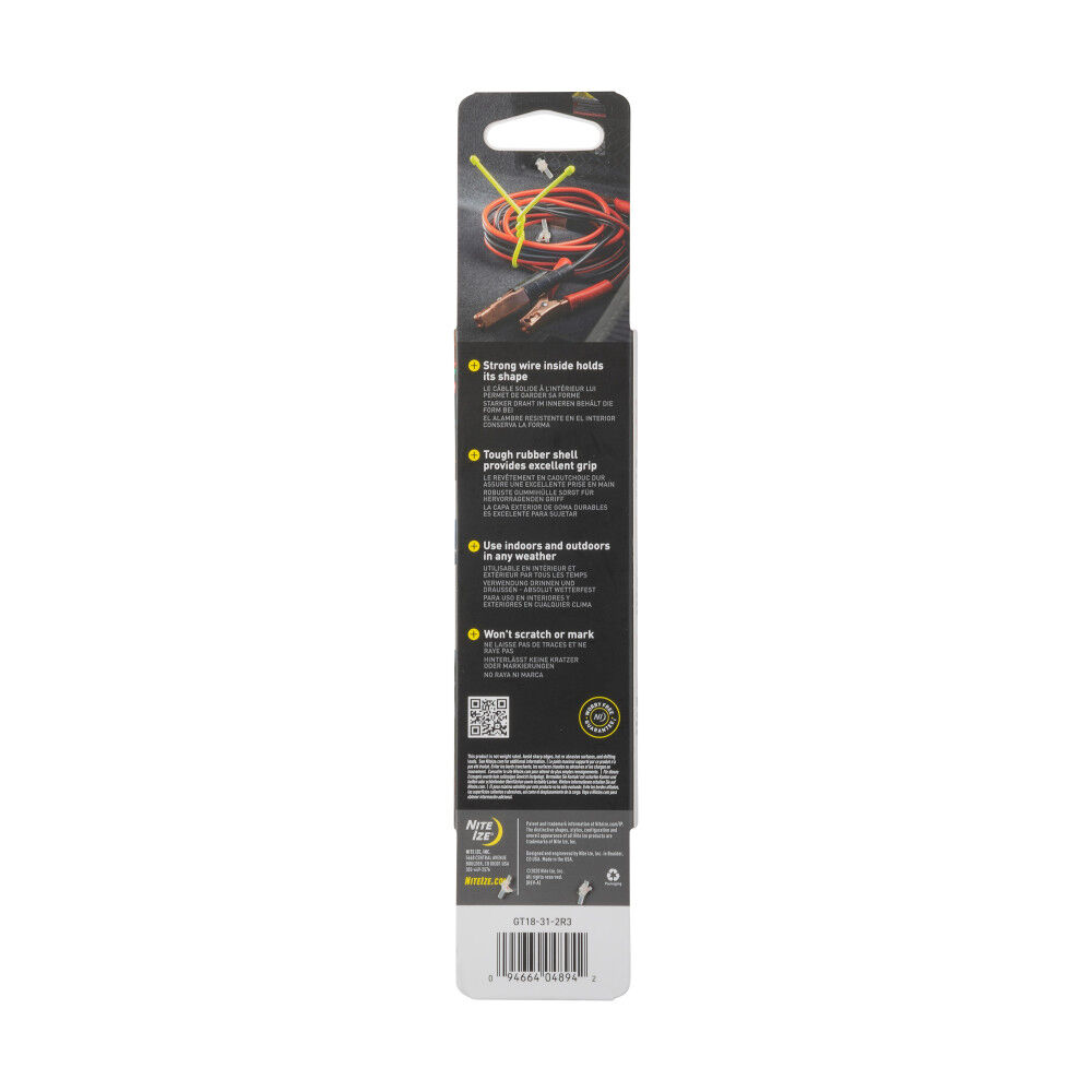Nite Ize Gear Tie Reusable Rubber Twist Tie 18in 2pk Br